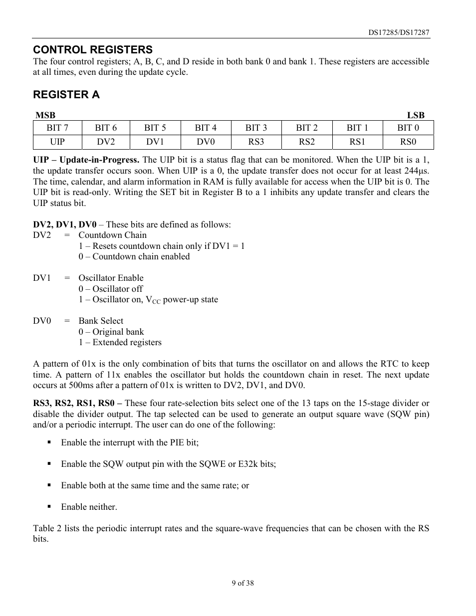 Rainbow Electronics DS17287 User Manual | Page 9 / 38