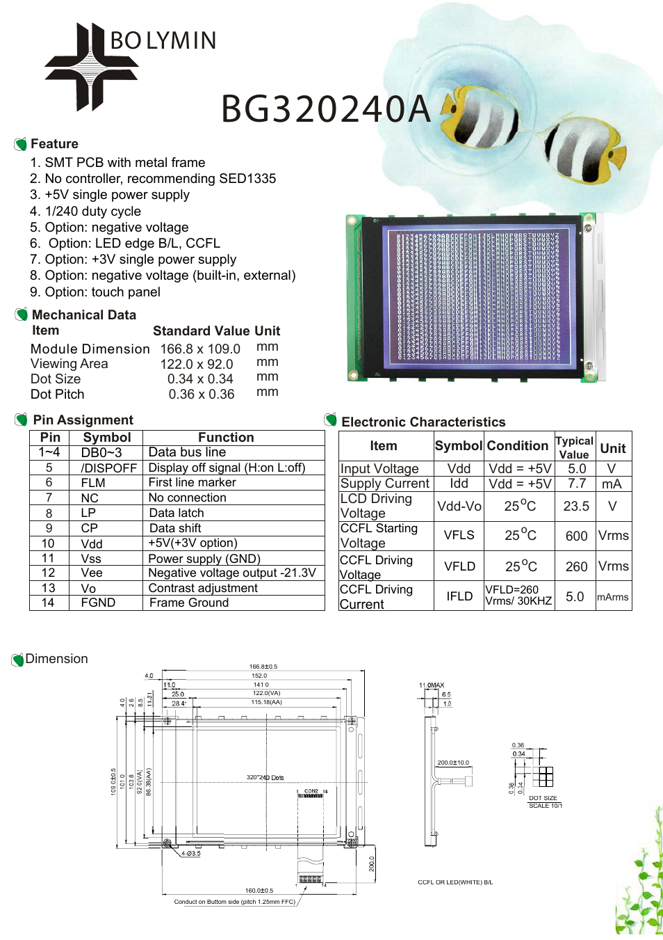 Rainbow Electronics BG320240A User Manual | 1 page