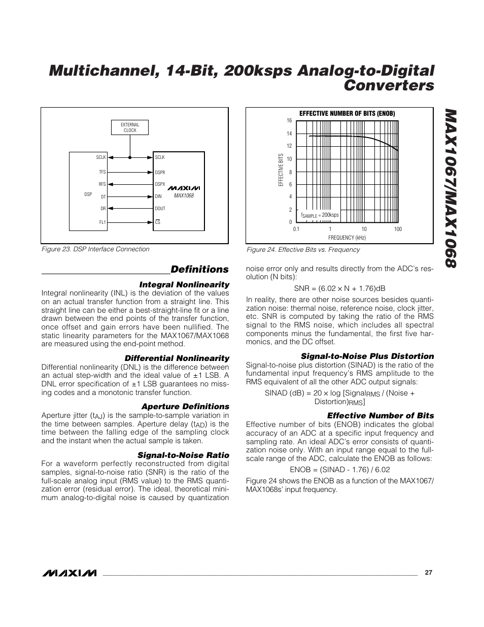 Definitions | Rainbow Electronics MAX1068 User Manual | Page 27 / 30