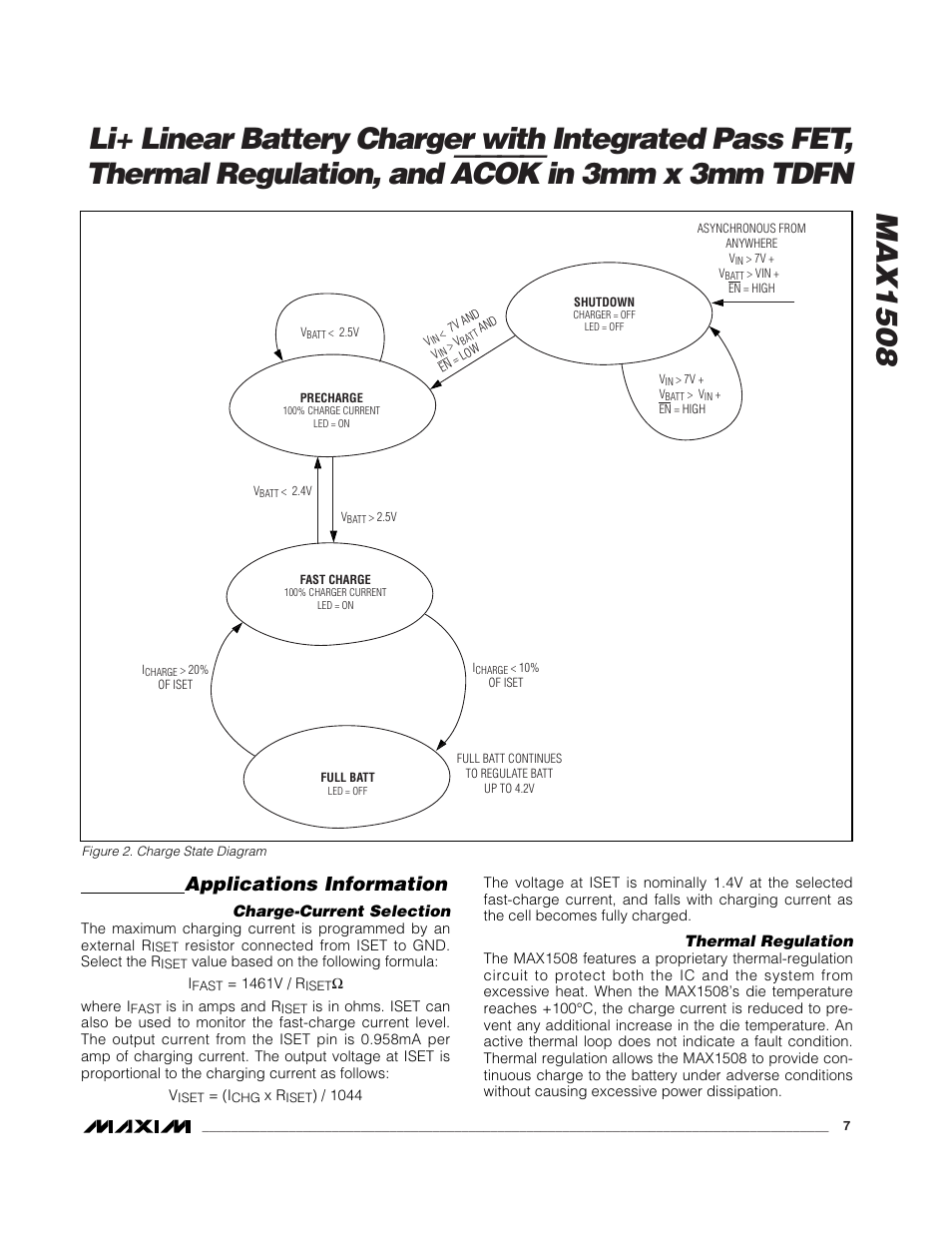 Acok, Applications information | Rainbow Electronics MAX1508 User Manual | Page 7 / 11