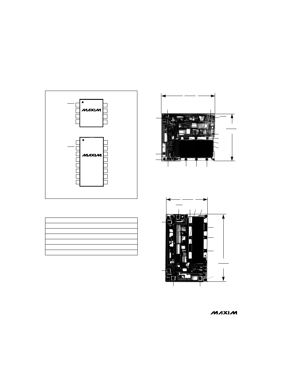 Ordering information (continued), Pin configurations (continued), Chip topographies | Rainbow Electronics MAX763A User Manual | Page 12 / 12