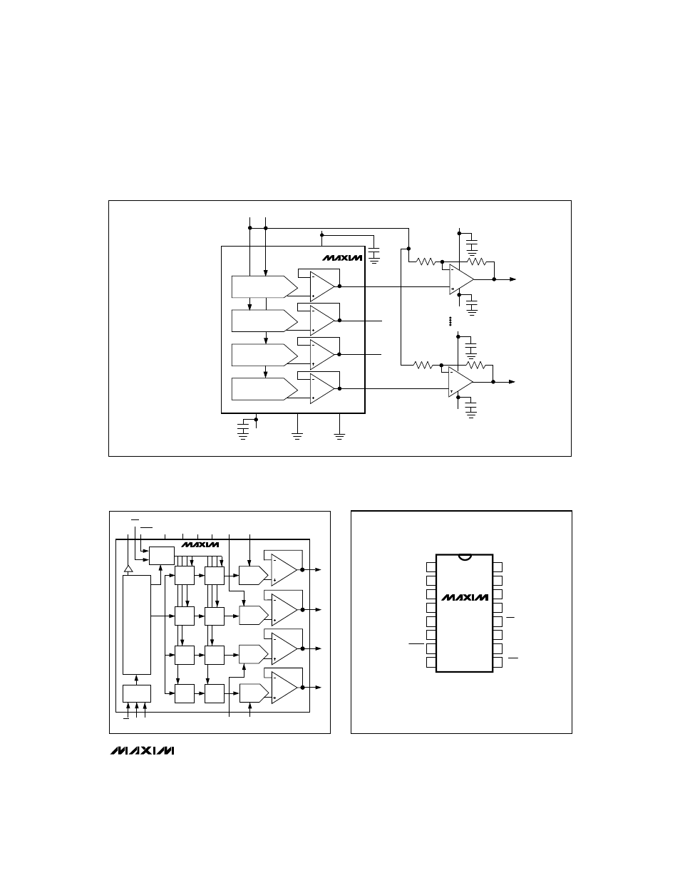 Pin configurations (continued), Functional diagrams (continued) | Rainbow Electronics MAX510 User Manual | Page 19 / 20
