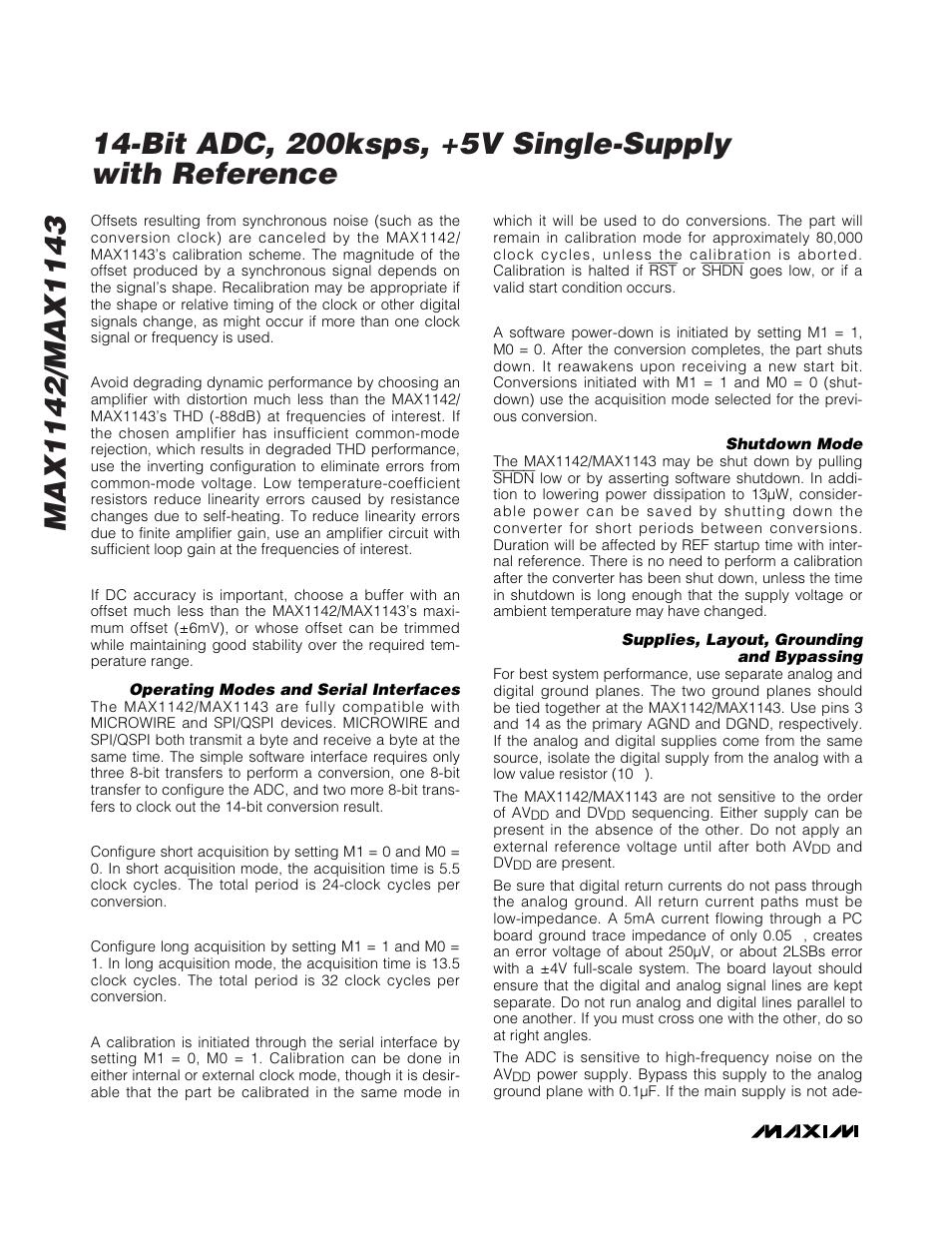 Rainbow Electronics MAX1143 User Manual | Page 16 / 20