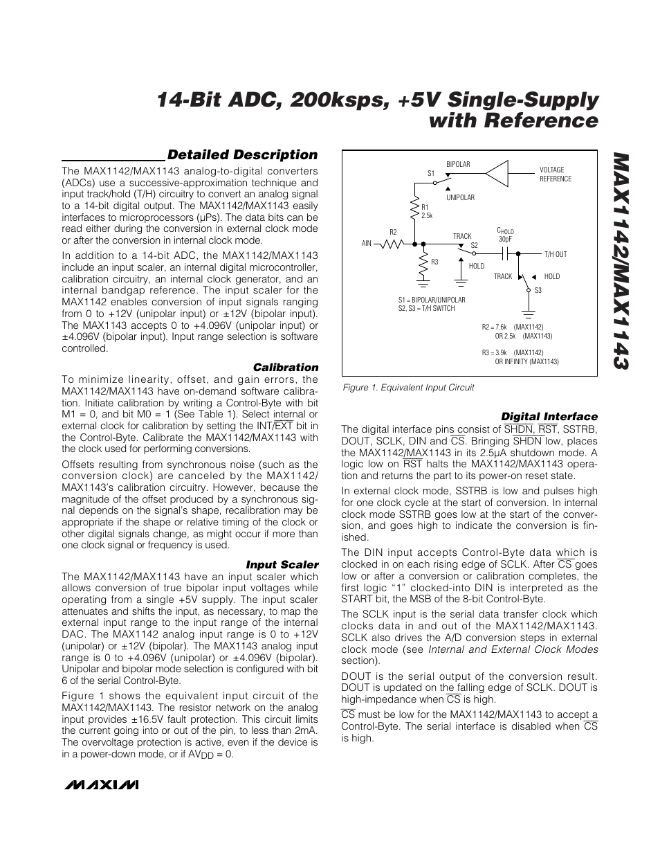 Detailed description | Rainbow Electronics MAX1143 User Manual | Page 9 / 20