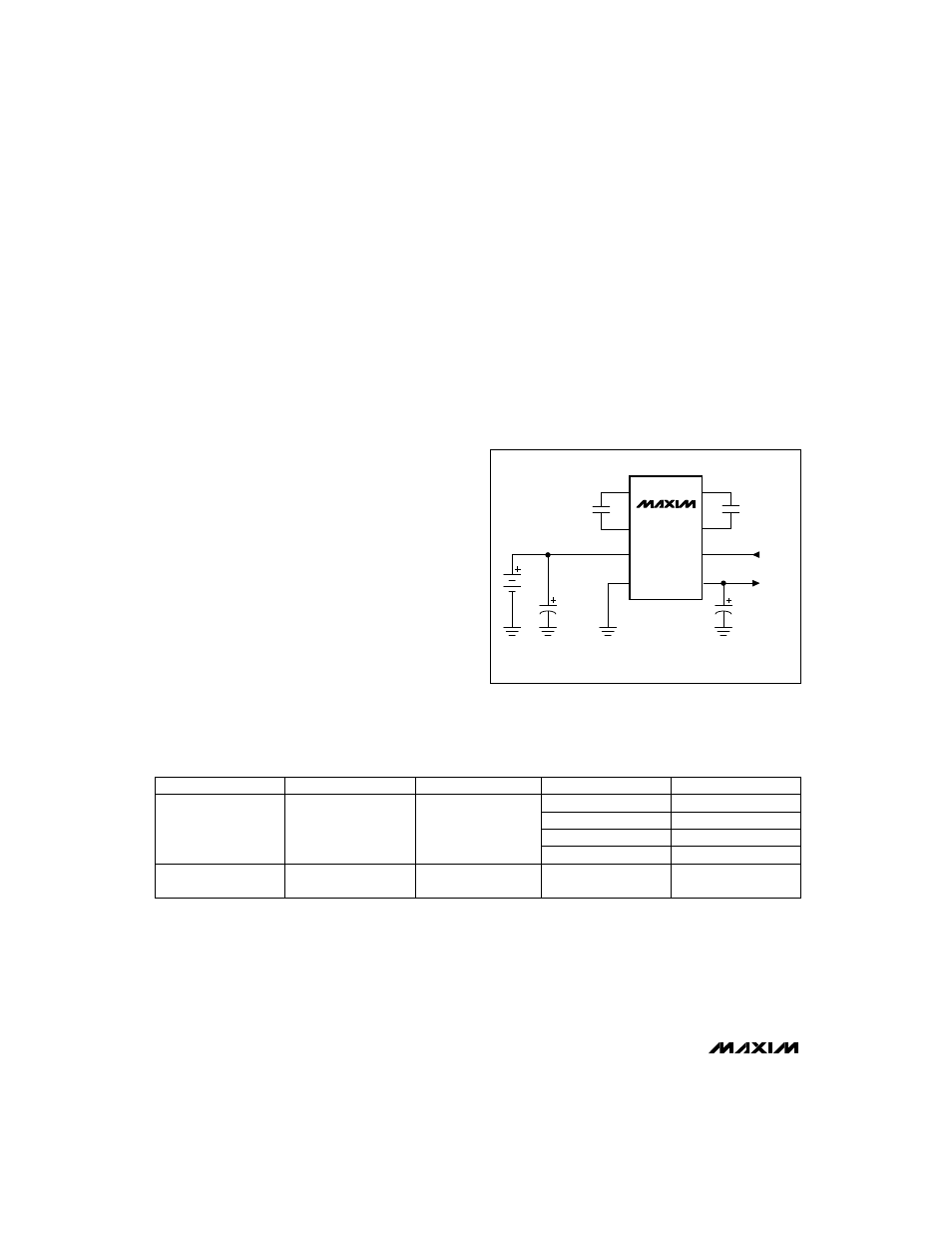 Max619 regulated 5v charge-pump dc-dc converter, Applications information, Table 1. capacitor suppliers | Rainbow Electronics MAX619 User Manual | Page 6 / 7