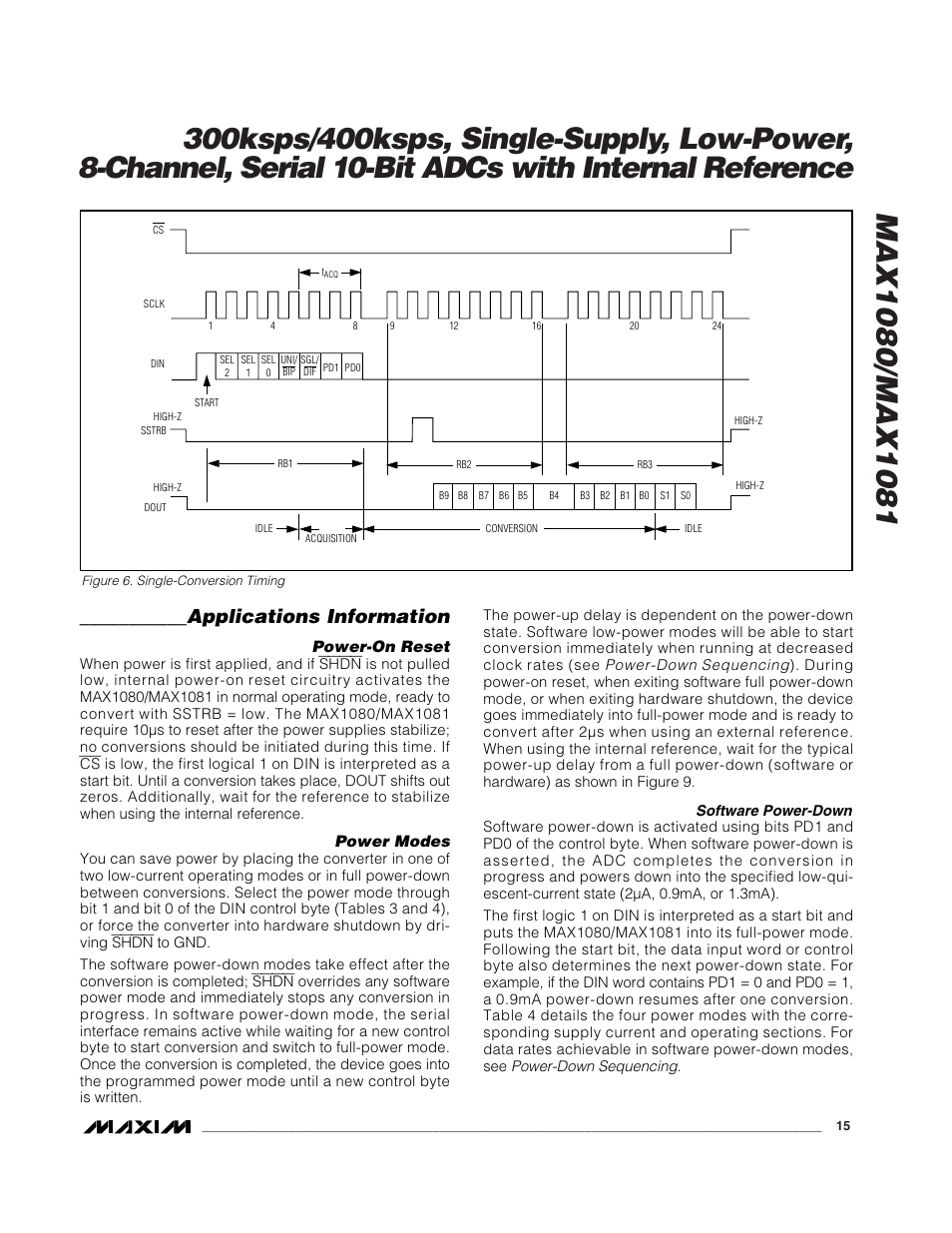Applications information | Rainbow Electronics MAX1081 User Manual | Page 15 / 24