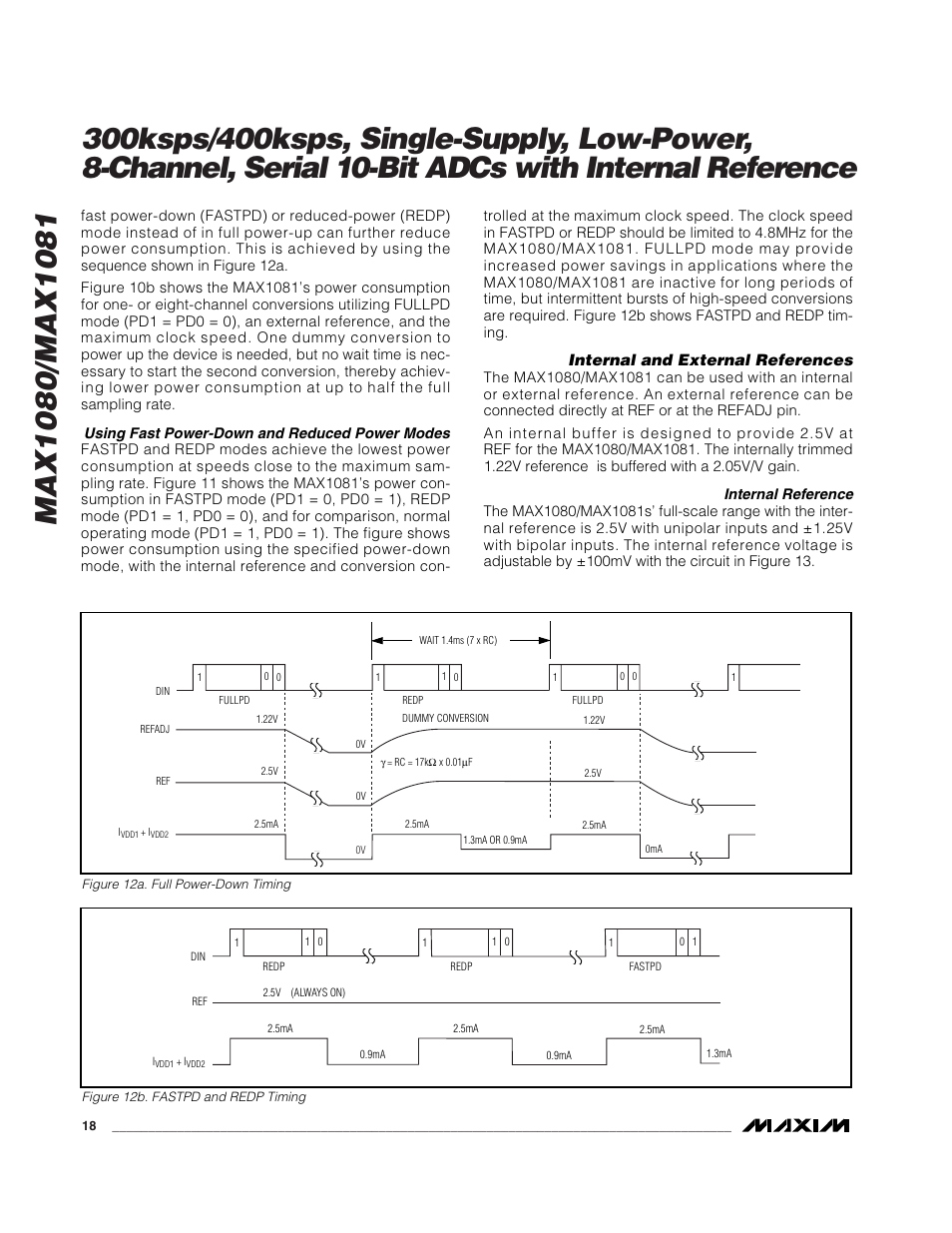 Internal and external references | Rainbow Electronics MAX1081 User Manual | Page 18 / 24