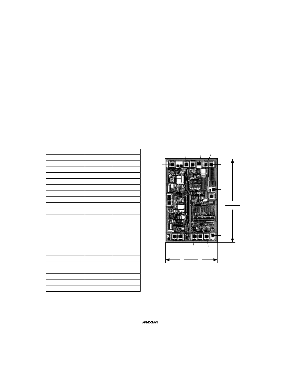 Chip topography, Table 3. component suppliers | Rainbow Electronics MAX746 User Manual | Page 16 / 16
