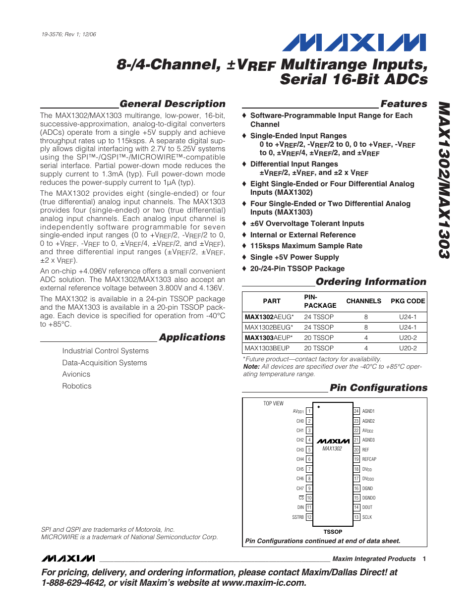 Rainbow Electronics MAX1303 User Manual | 31 pages