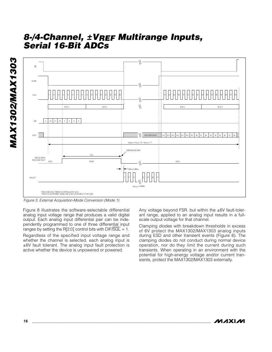 /4-channel, ±v, Multirange inputs, serial 16-bit adcs | Rainbow Electronics MAX1303 User Manual | Page 16 / 31