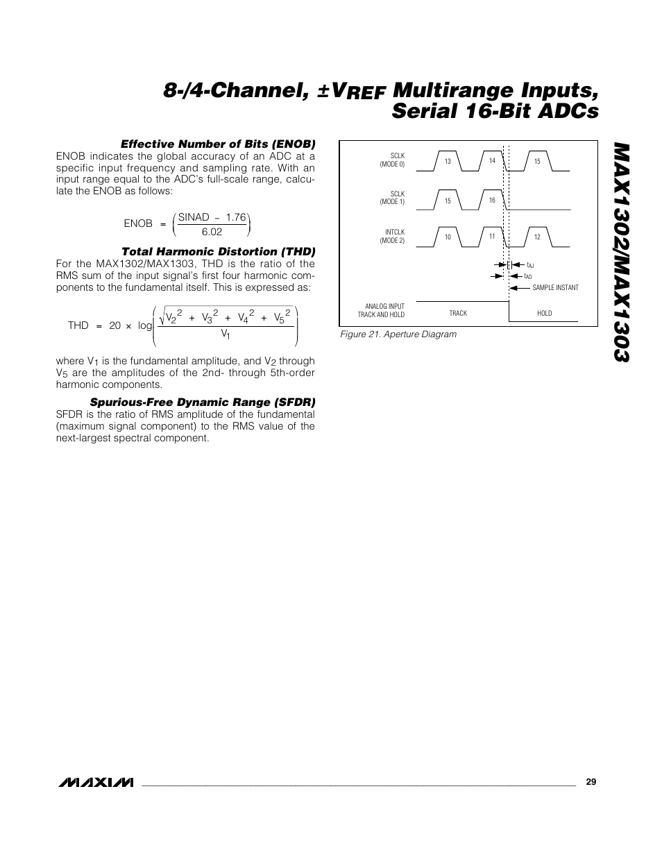 Multirange inputs, serial 16-bit adcs | Rainbow Electronics MAX1303 User Manual | Page 29 / 31