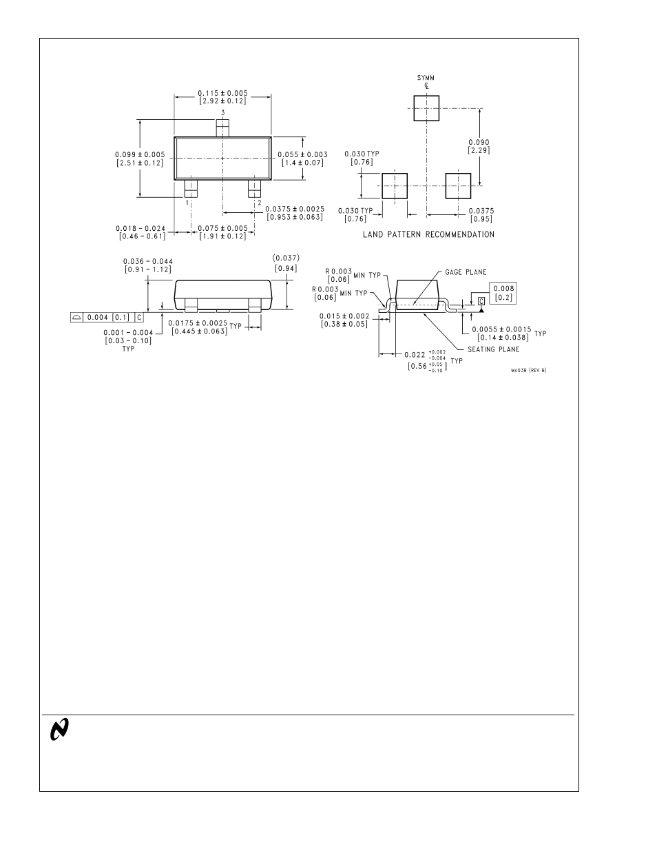 Physical dimensions | Rainbow Electronics LM45 User Manual | Page 9 / 9