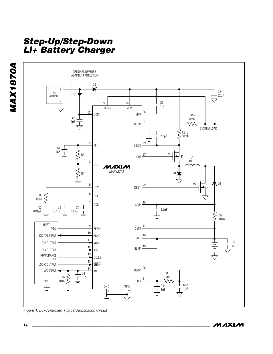 Max1870a step-up/step-down li+ battery charger | Rainbow Electronics MAX1870A User Manual | Page 14 / 32