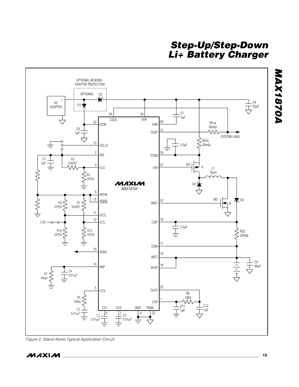 Max1870a step-up/step-down li+ battery charger | Rainbow Electronics MAX1870A User Manual | Page 15 / 32