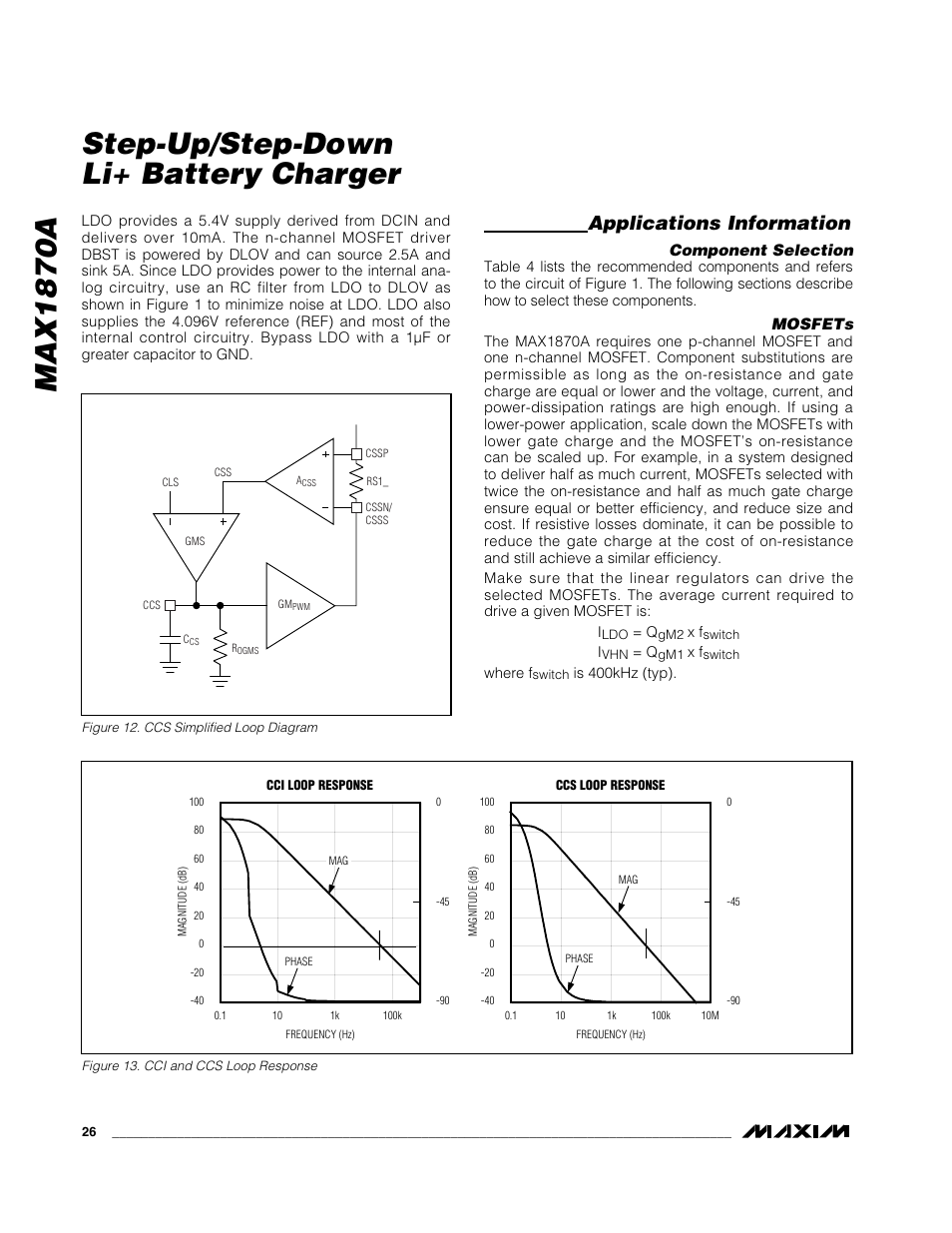 Max1870a step-up/step-down li+ battery charger, Applications information | Rainbow Electronics MAX1870A User Manual | Page 26 / 32