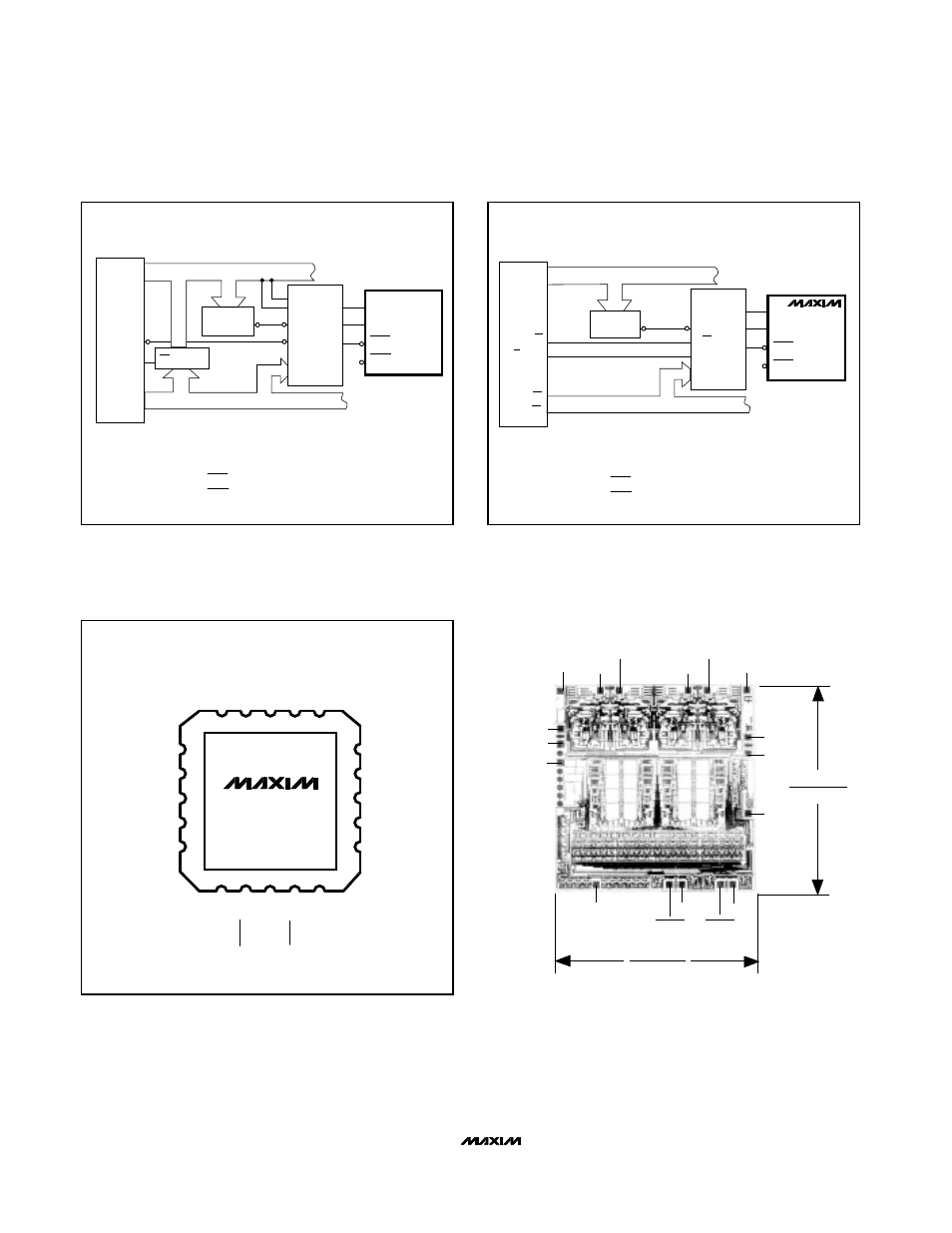 Max500 cmos, quad, serial-interface, 8-bit dac, Chip topography ____pin configurations (continued) | Rainbow Electronics MAX500 User Manual | Page 12 / 12