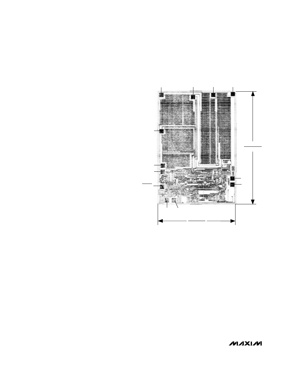 Max864 dual-output charge pump with shutdown, Chip topography | Rainbow Electronics MAX864 User Manual | Page 10 / 12