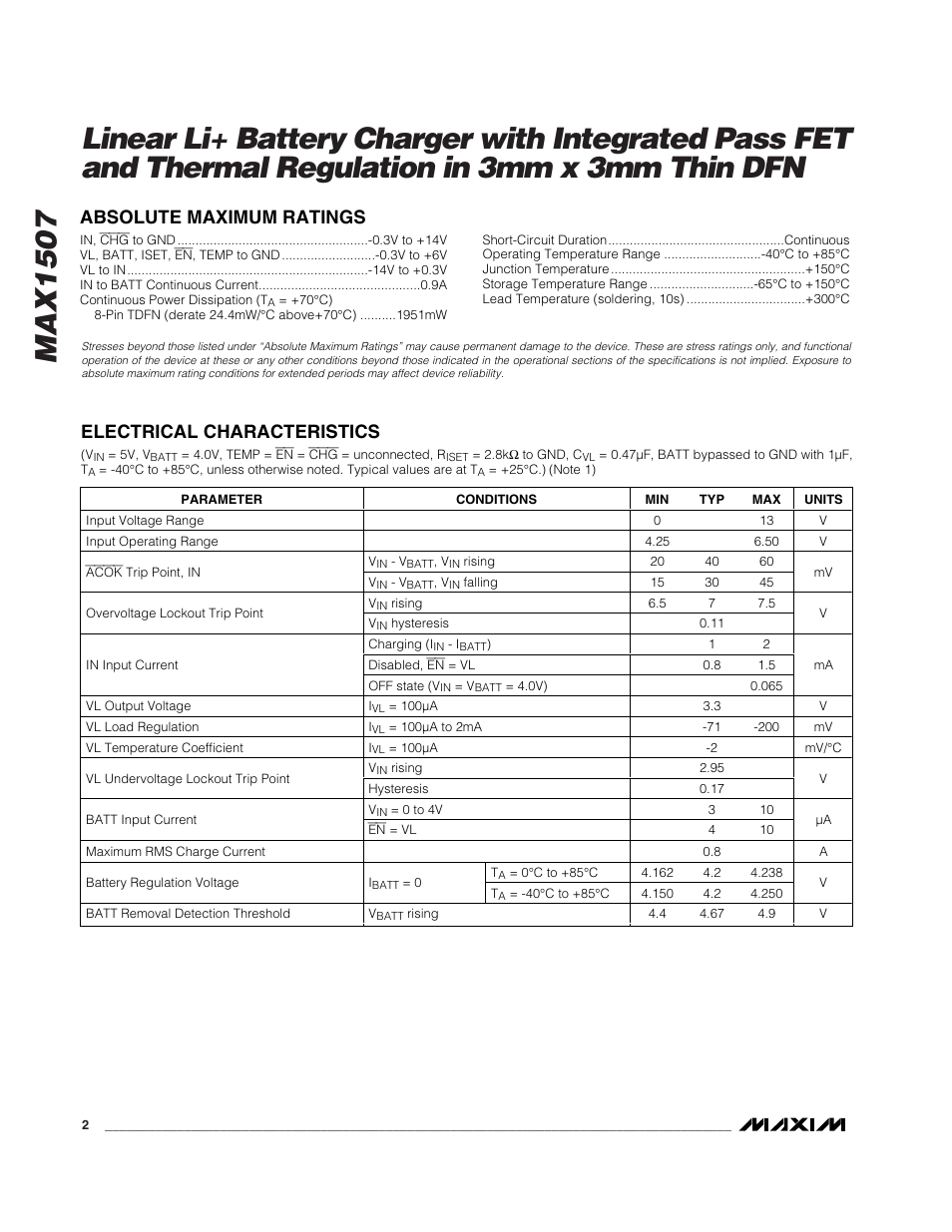 Rainbow Electronics MAX1507 User Manual | Page 2 / 12