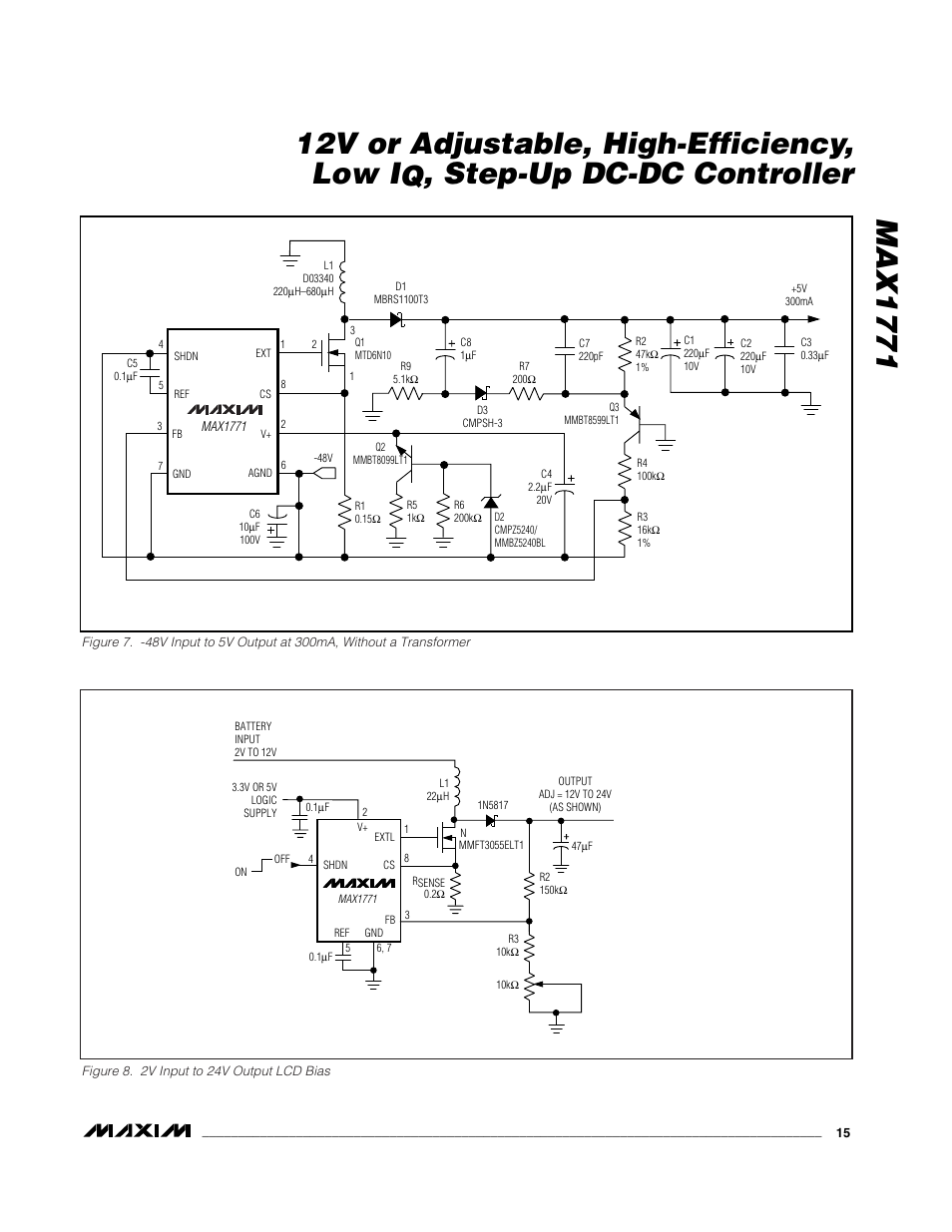 Step-up dc-dc controller | Rainbow Electronics MAX1771 User Manual | Page 15 / 16