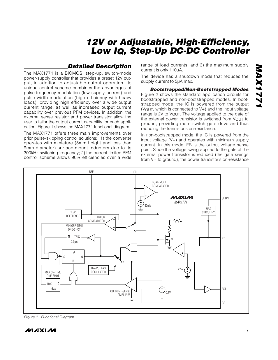Step-up dc-dc controller, Detailed description | Rainbow Electronics MAX1771 User Manual | Page 7 / 16