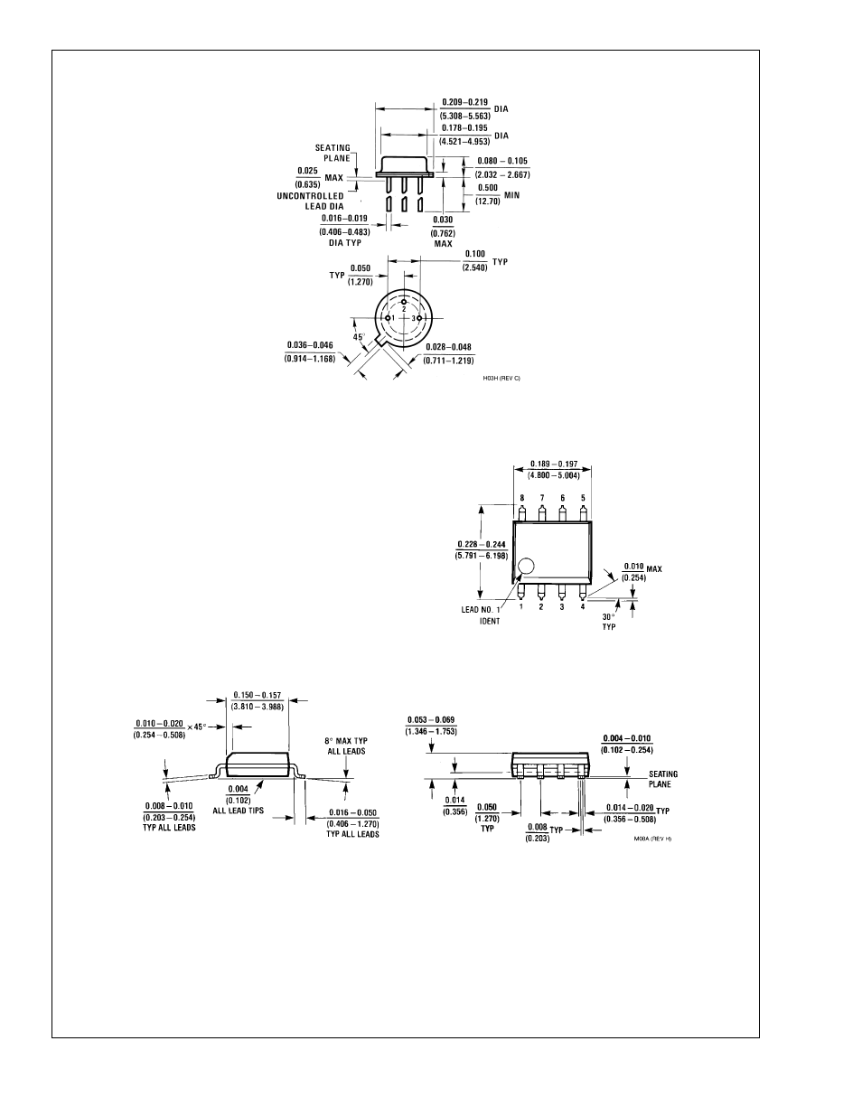 Physical dimensions | Rainbow Electronics LM34 User Manual | Page 11 / 12