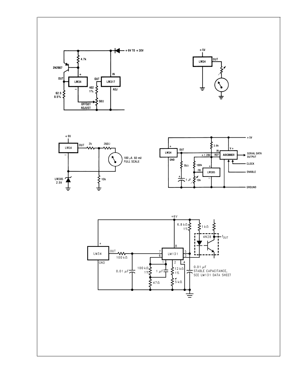 Typical applications, Lm34 | Rainbow Electronics LM34 User Manual | Page 8 / 12