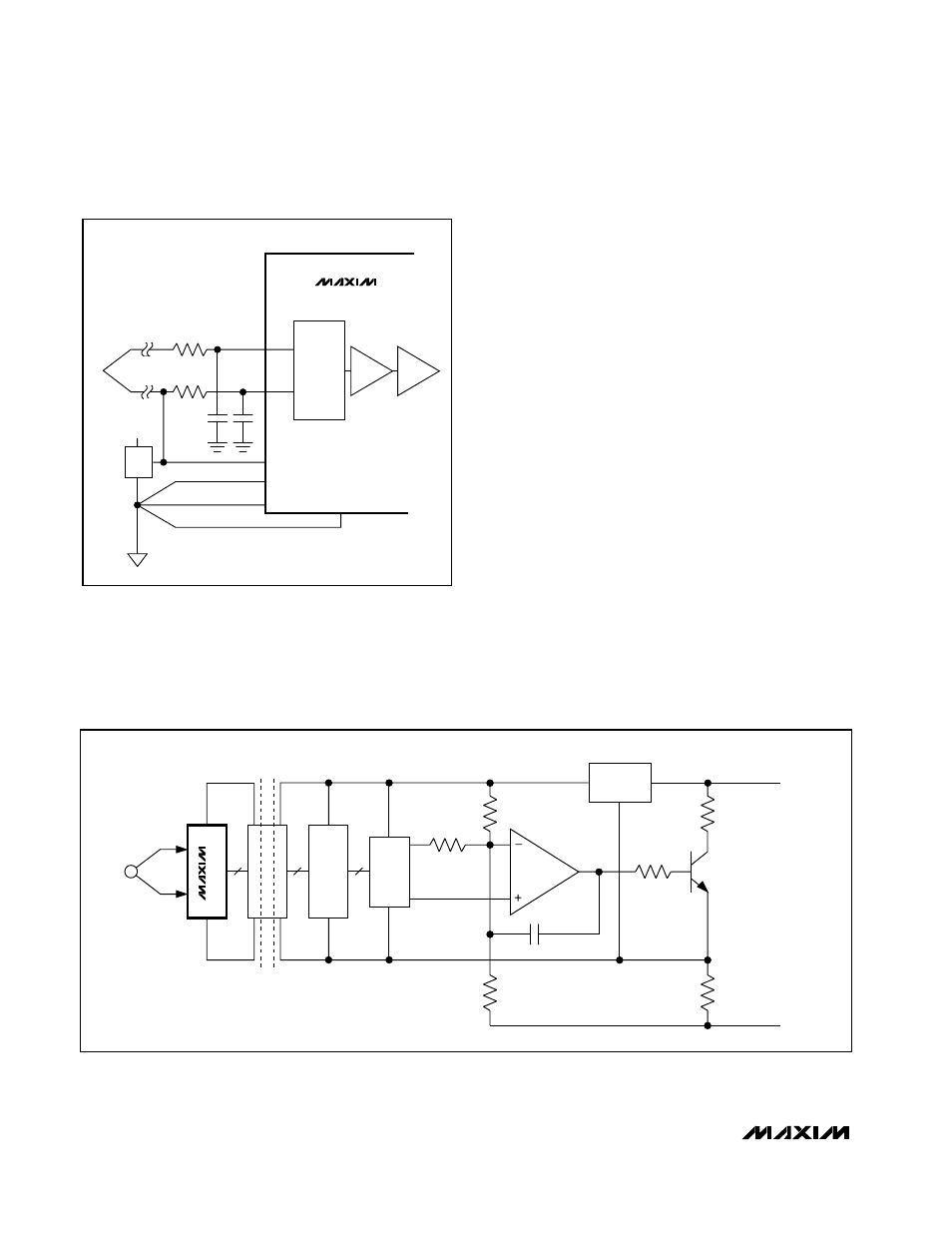 Loop-powered, 4–20ma transmitters, Wire and 4-wire rtd configurations | Rainbow Electronics MAX1403 User Manual | Page 34 / 36