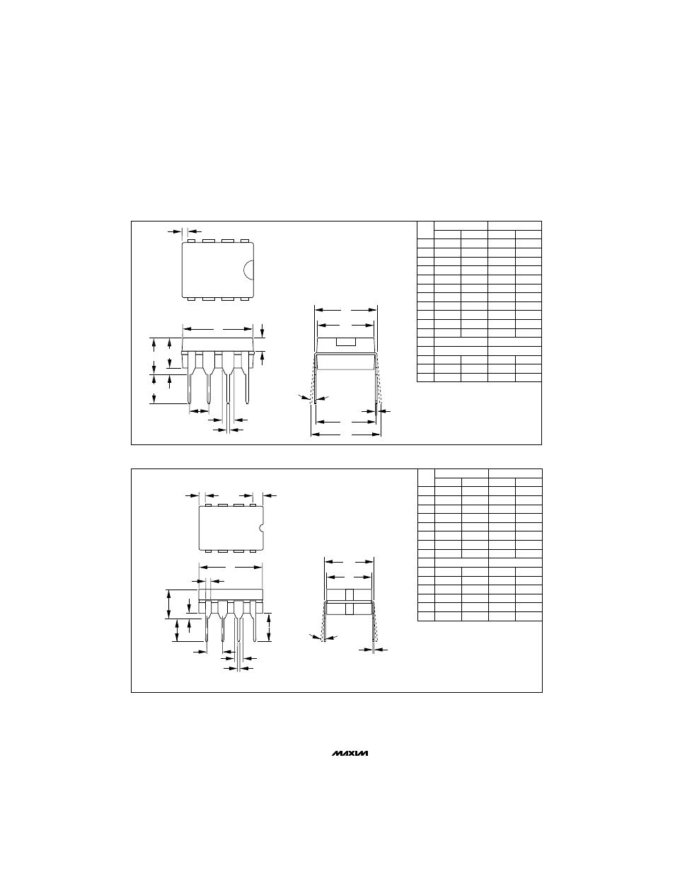 Inverting dc-dc controllers, Package information, Pin plastic dual-in-line package | Pin ceramic dual-in-line package | Rainbow Electronics MAX776 User Manual | Page 16 / 16