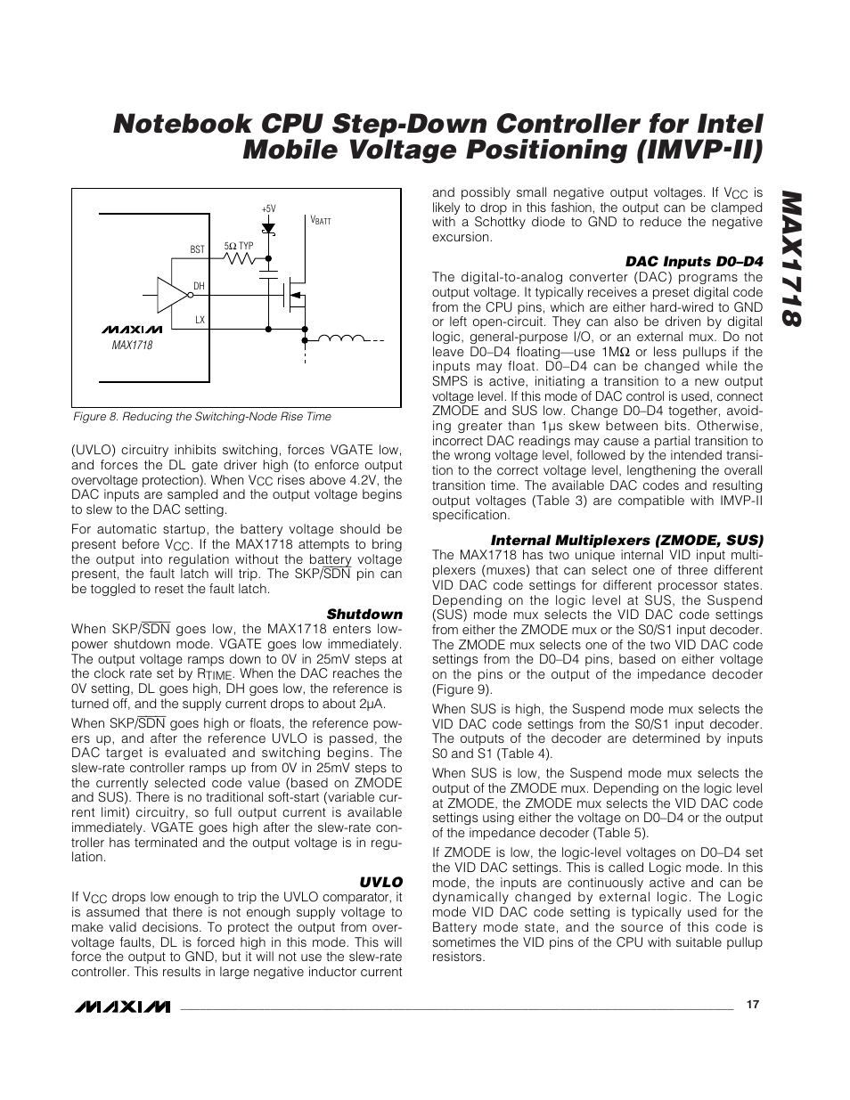 Rainbow Electronics MAX1718 User Manual | Page 17 / 35