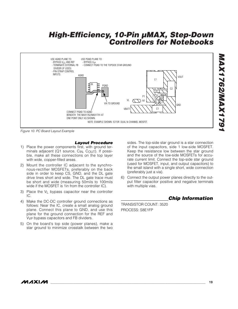 Chip information | Rainbow Electronics MAX1791 User Manual | Page 19 / 20