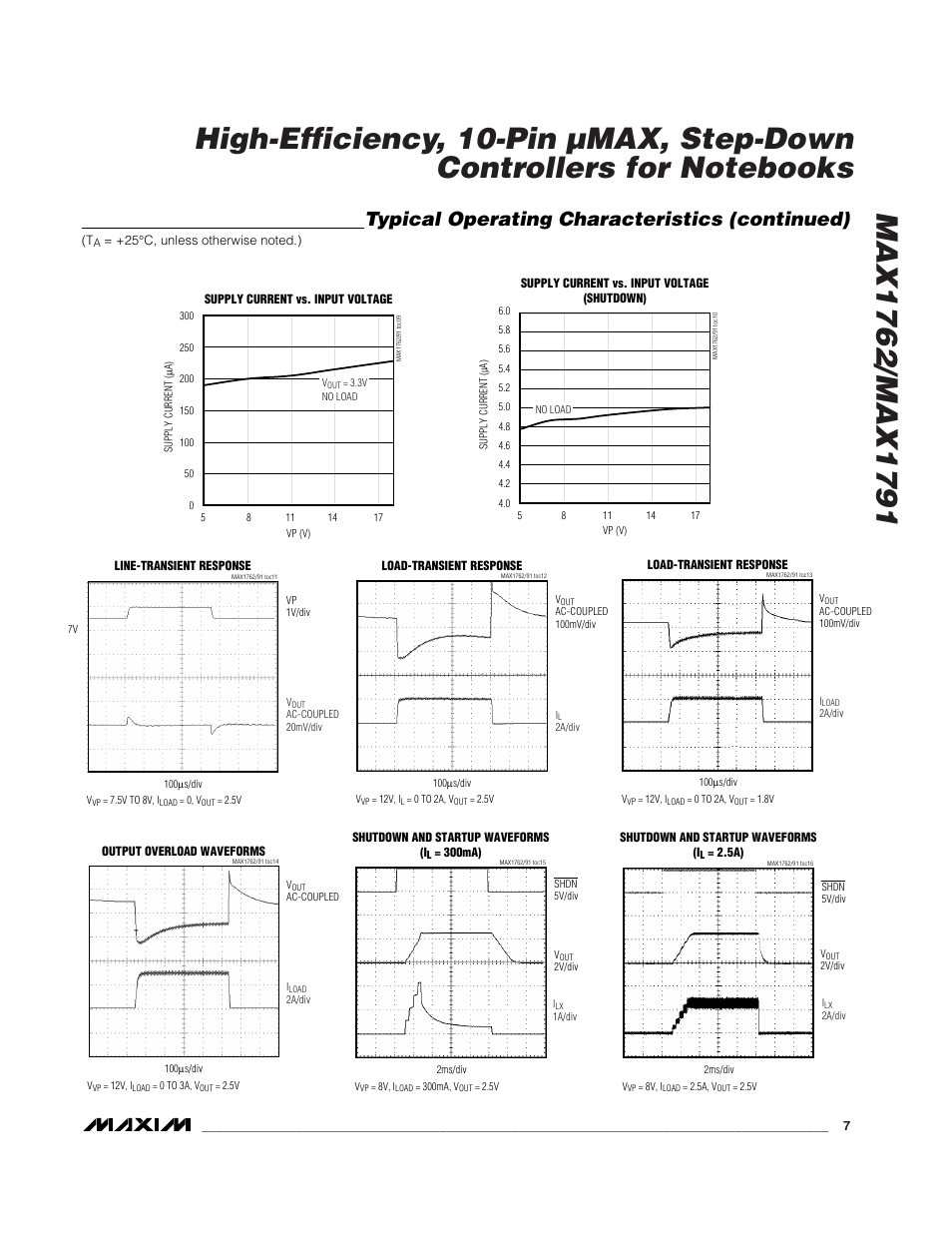 Typical operating characteristics (continued) | Rainbow Electronics MAX1791 User Manual | Page 7 / 20
