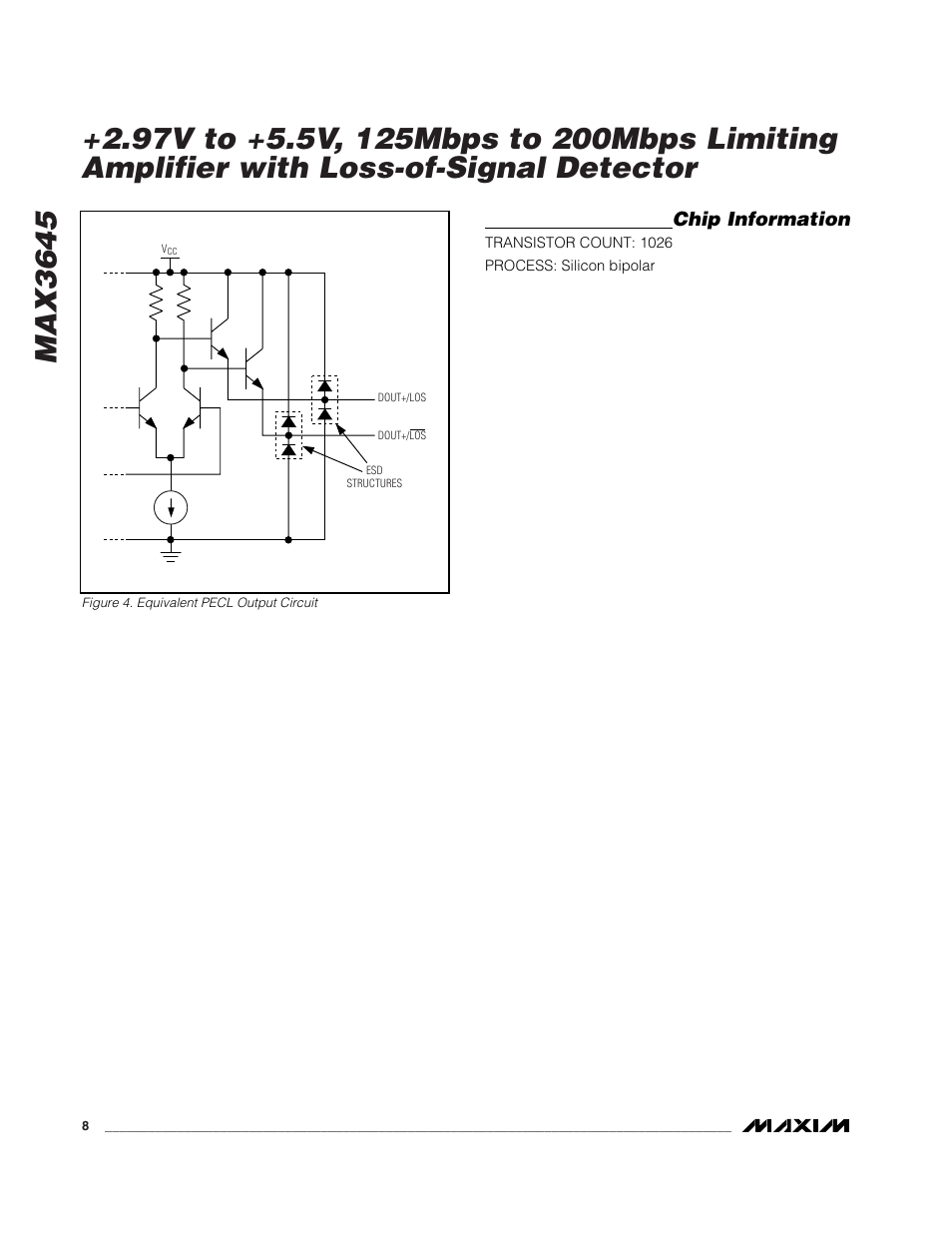 Chip information | Rainbow Electronics MAX3645 User Manual | Page 8 / 10