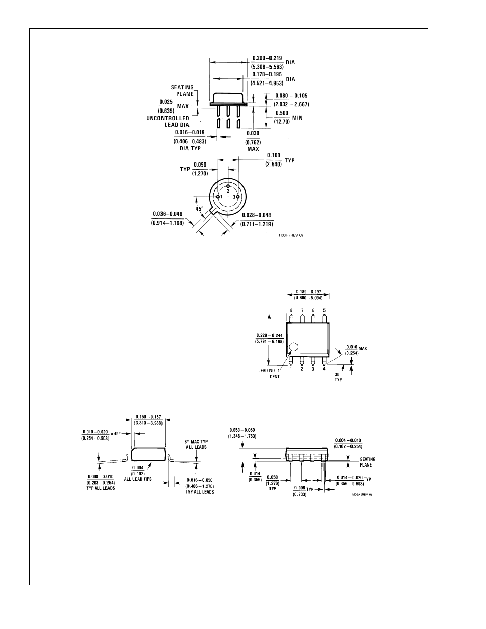 Physical dimensions | Rainbow Electronics LM35 User Manual | Page 11 / 13