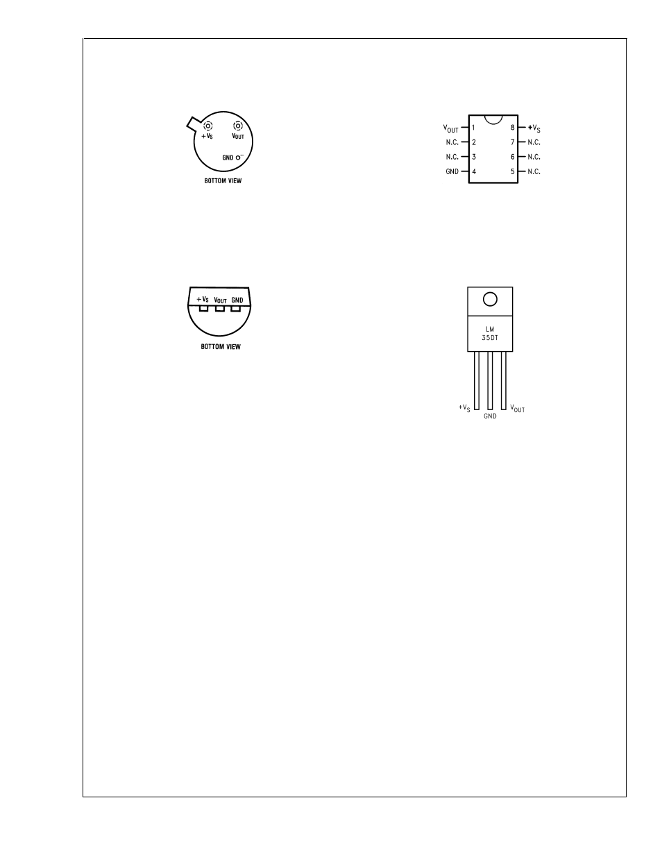 Connection diagrams, Lm35 | Rainbow Electronics LM35 User Manual | Page 2 / 13