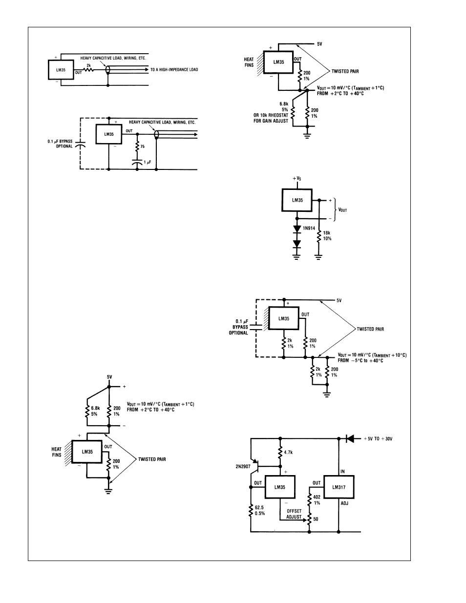 Typical applications, Lm35 | Rainbow Electronics LM35 User Manual | Page 7 / 13