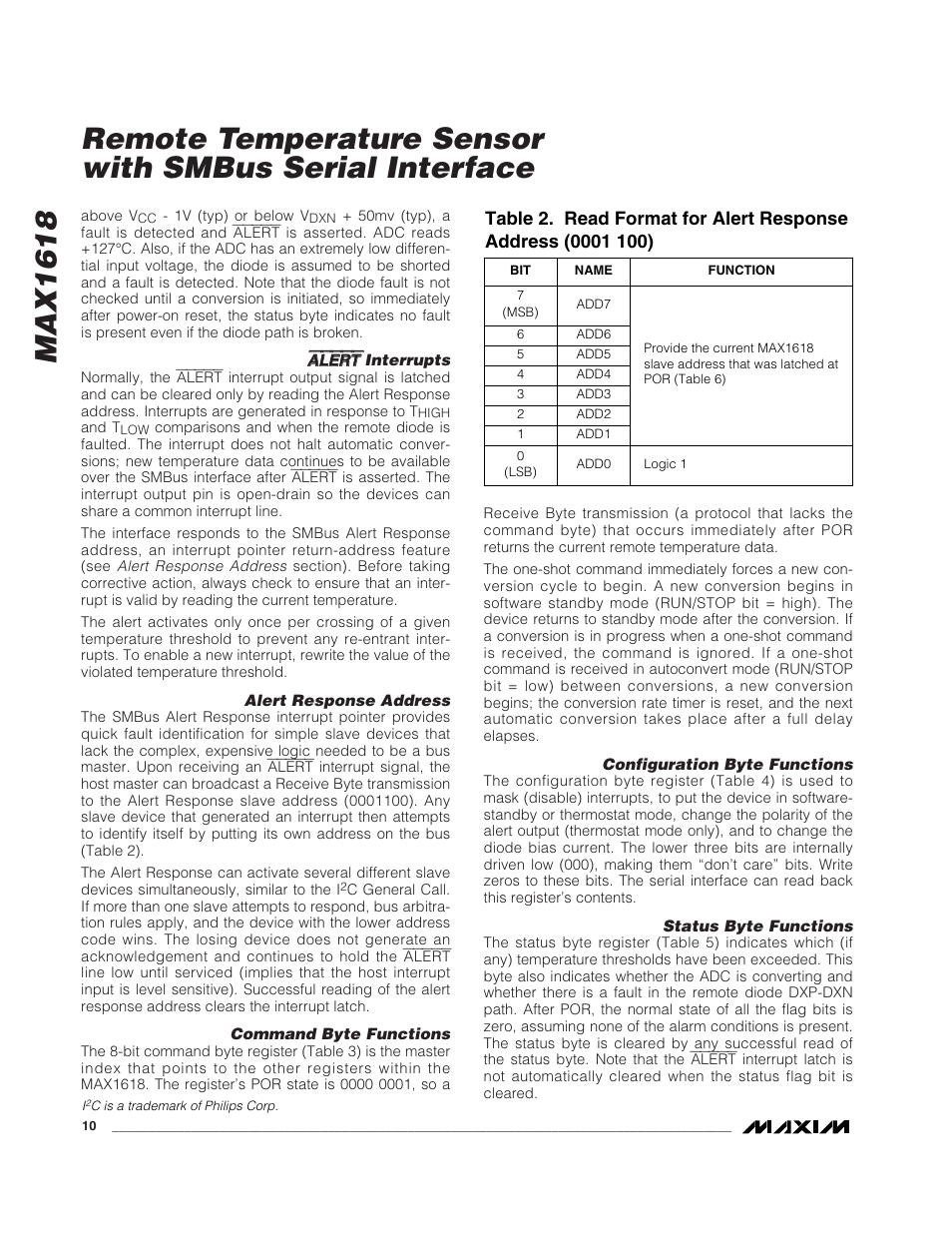 Rainbow Electronics MAX1618 User Manual | Page 10 / 18