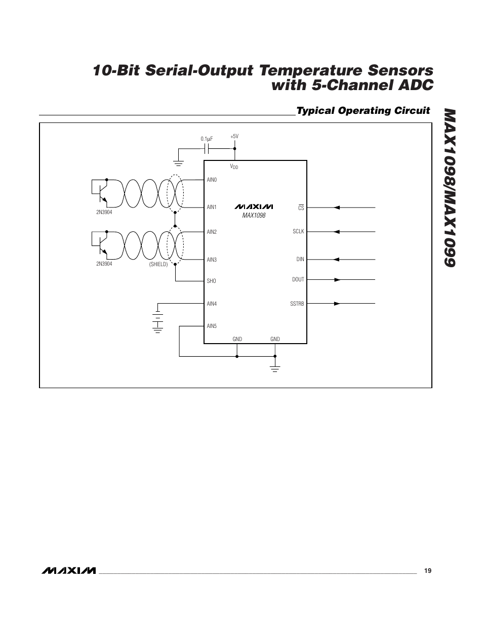 Typical operating circuit | Rainbow Electronics MAX1099 User Manual | Page 19 / 20