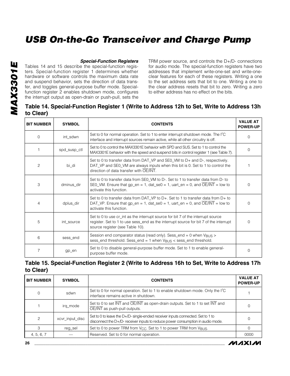 Max3301e usb on-the-go transceiver and charge pump | Rainbow Electronics MAX3301E User Manual | Page 26 / 33