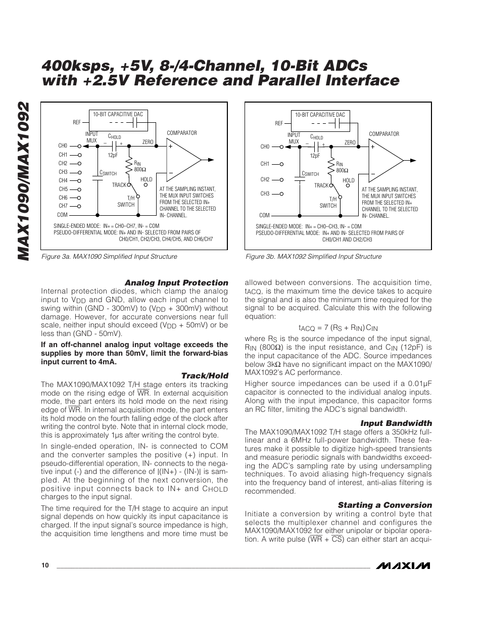 Rainbow Electronics MAX1092 User Manual | Page 10 / 20