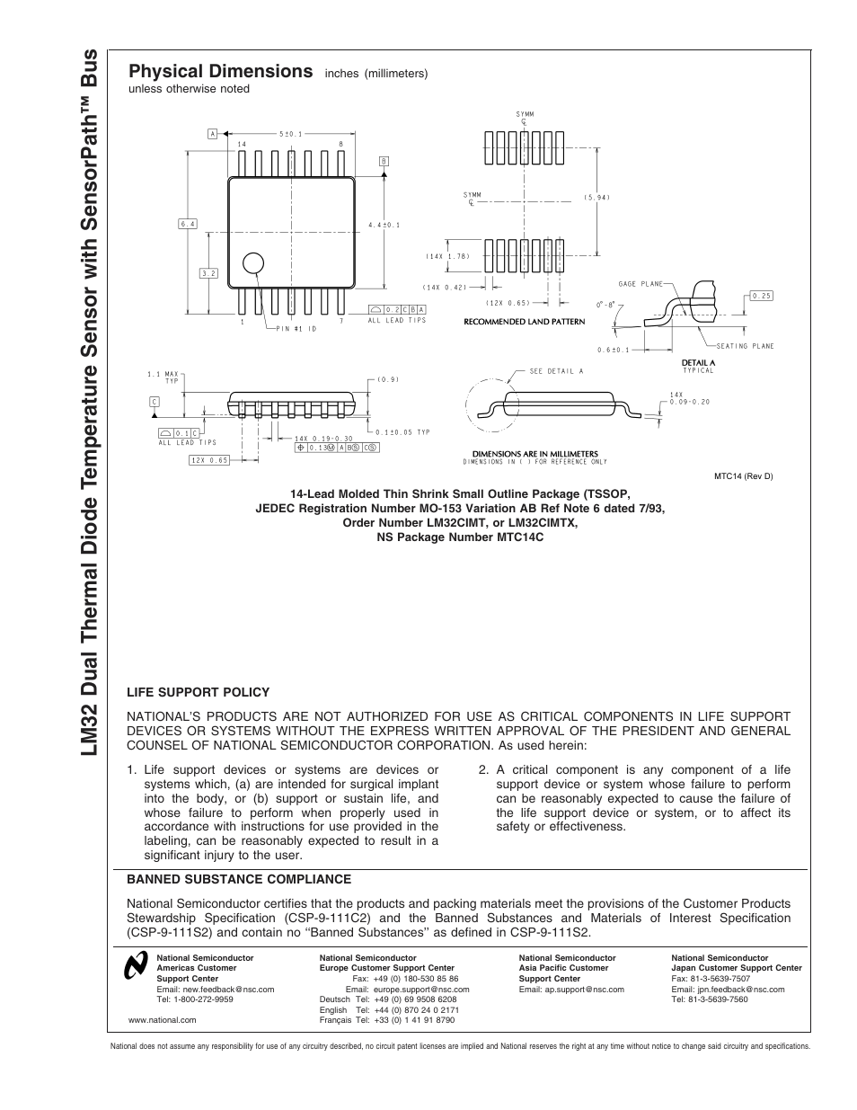 Physical dimensions | Rainbow Electronics LM32 User Manual | Page 24 / 24