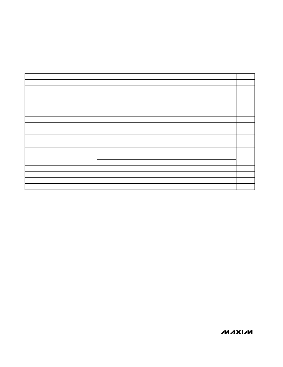 Electrical characteristics | Rainbow Electronics MAX1625 User Manual | Page 4 / 24