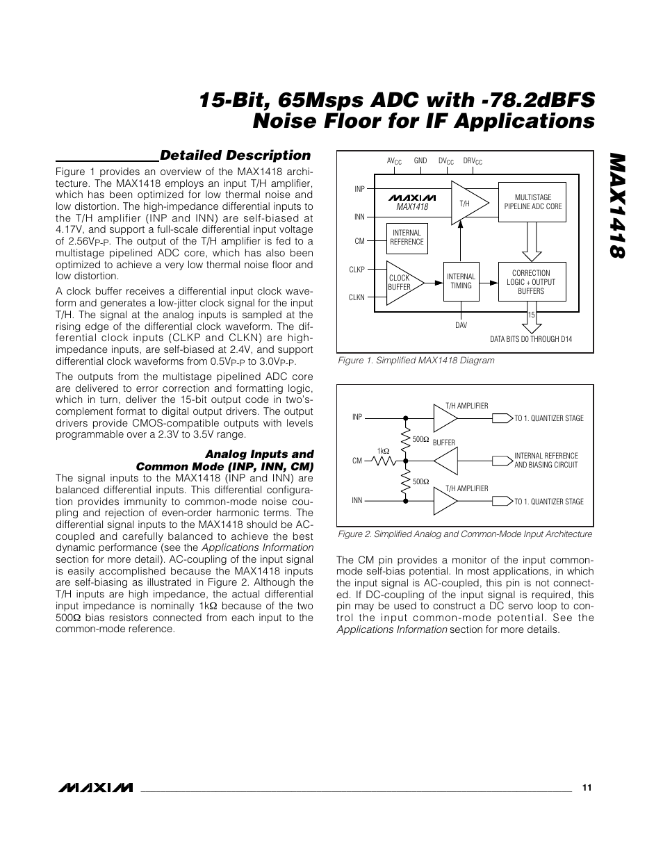 Detailed description | Rainbow Electronics MAX1418 User Manual | Page 11 / 20