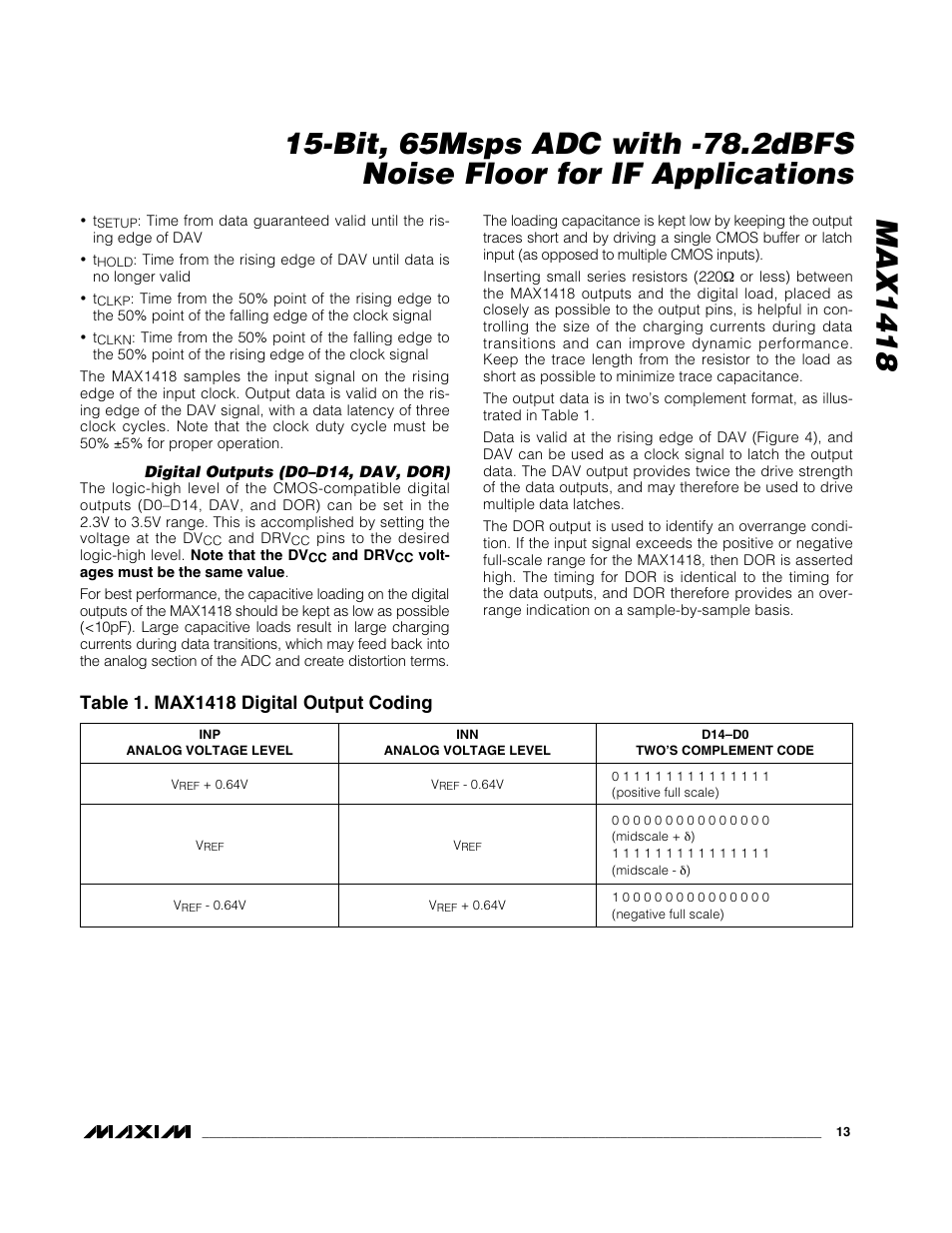 Rainbow Electronics MAX1418 User Manual | Page 13 / 20