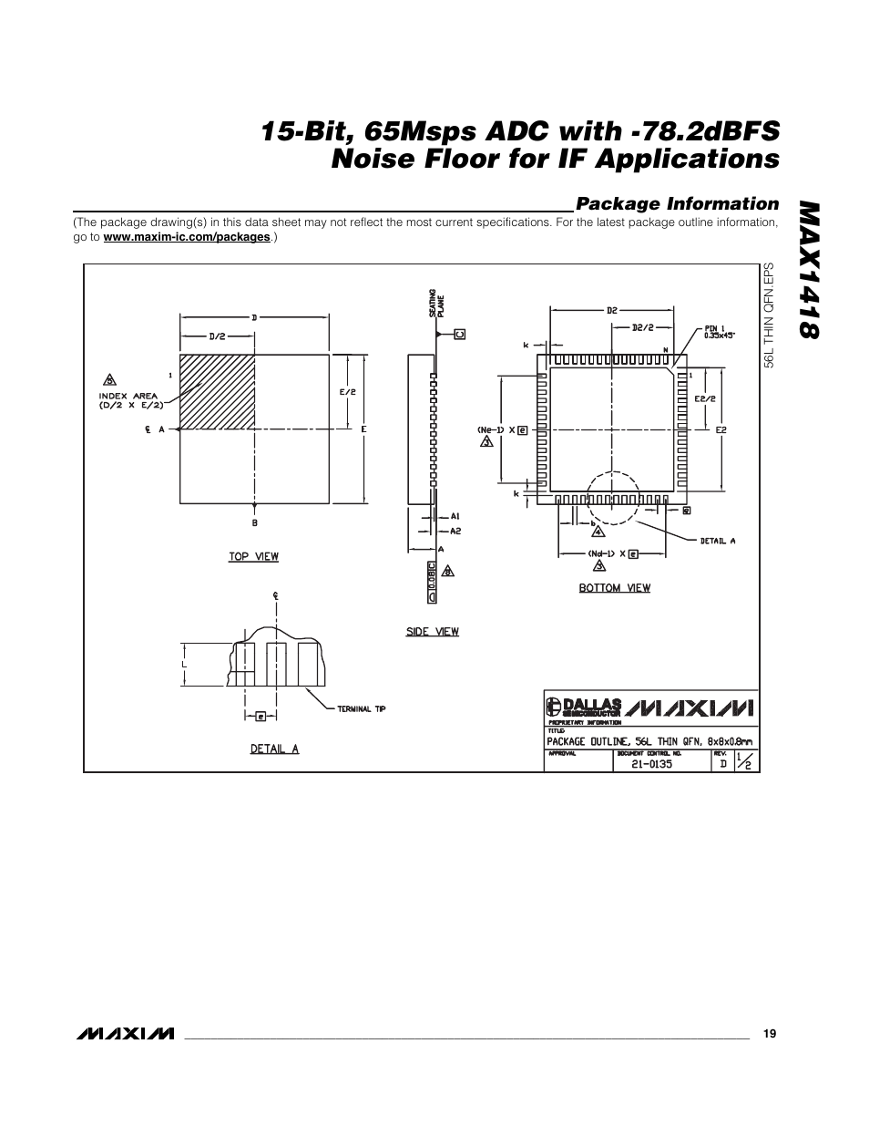 Rainbow Electronics MAX1418 User Manual | Page 19 / 20