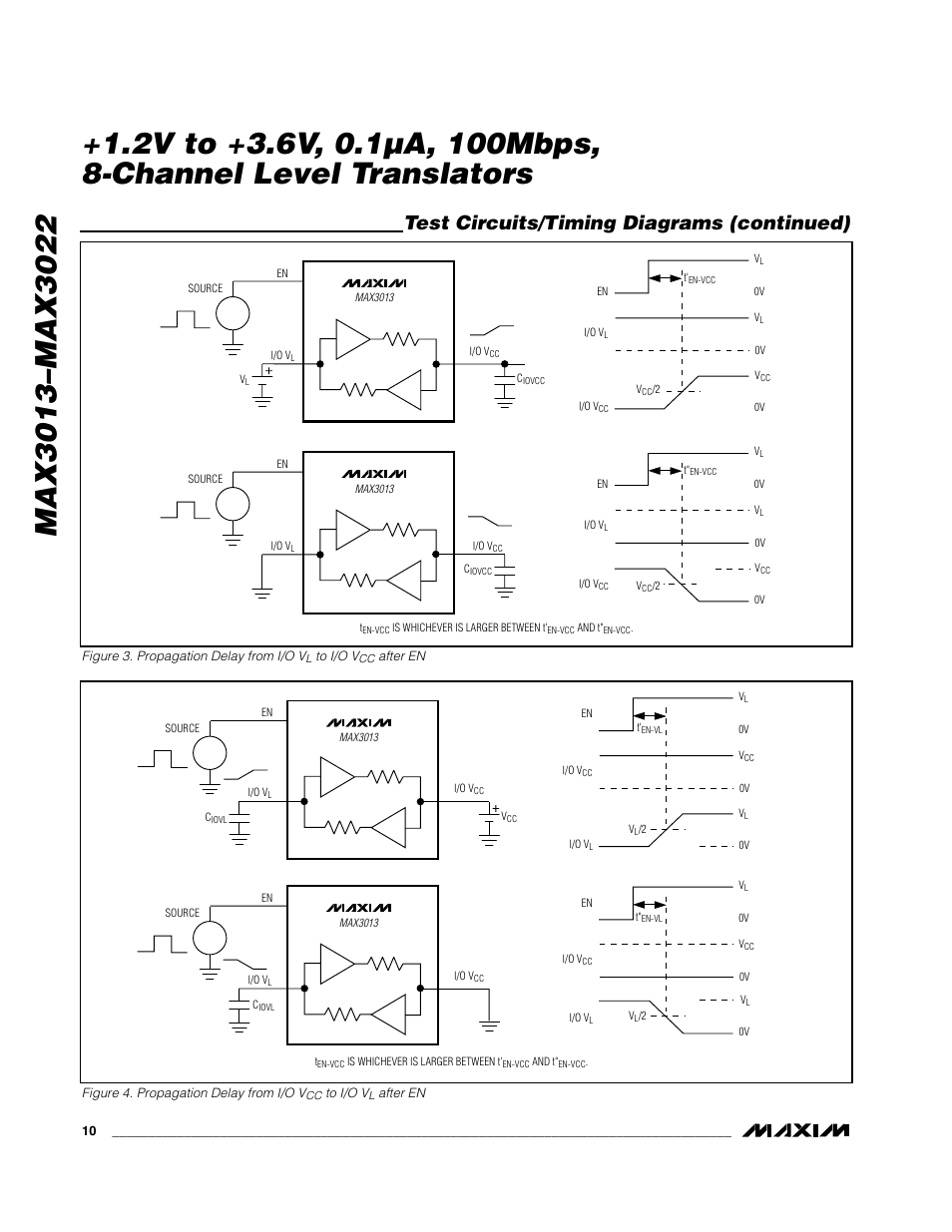 Test circuits/timing diagrams (continued) | Rainbow Electronics MAX3022 User Manual | Page 10 / 22