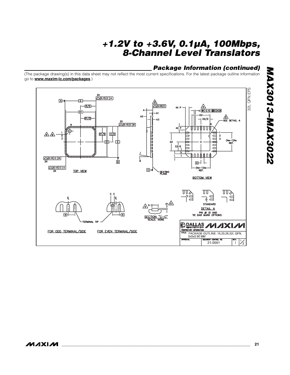 Rainbow Electronics MAX3022 User Manual | Page 21 / 22