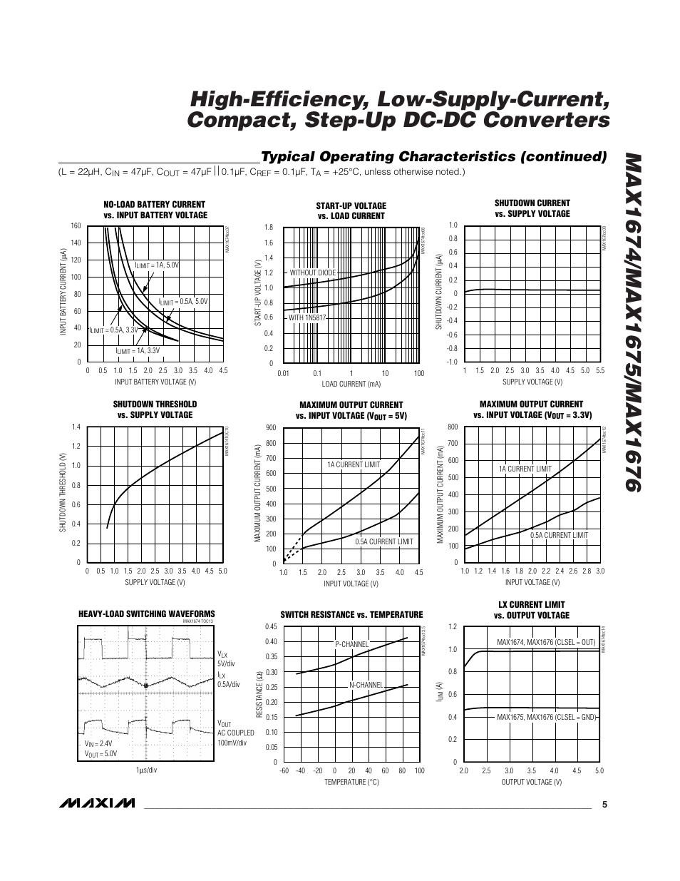 Typical operating characteristics (continued) | Rainbow Electronics MAX1676 User Manual | Page 5 / 12