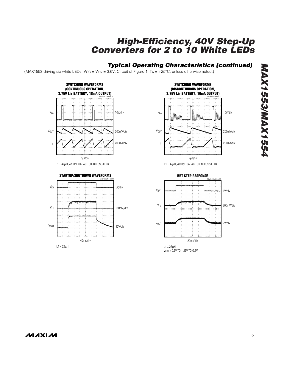 Typical operating characteristics (continued) | Rainbow Electronics MAX1554 User Manual | Page 5 / 11