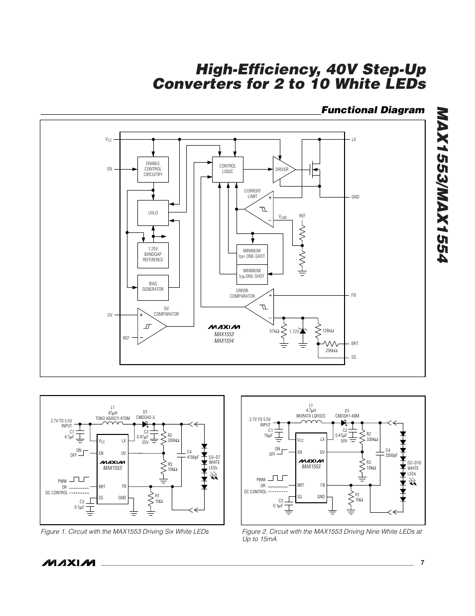 Functional diagram | Rainbow Electronics MAX1554 User Manual | Page 7 / 11
