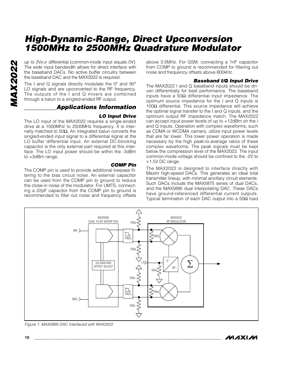 Max2022, Applications information | Rainbow Electronics MAX2022 User Manual | Page 10 / 14